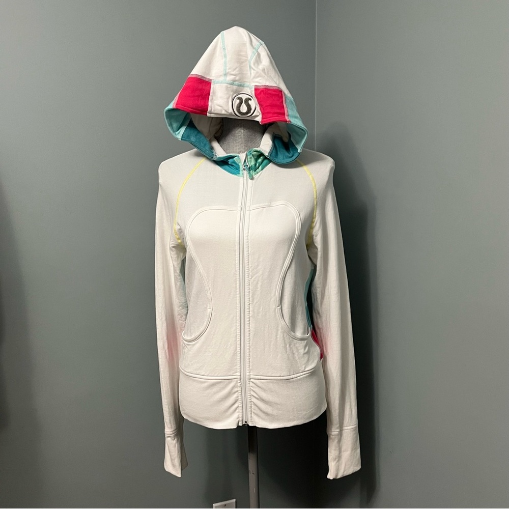 LULULEMON lightweight multicolored scuba hoodie size 6 activewear gorpcore